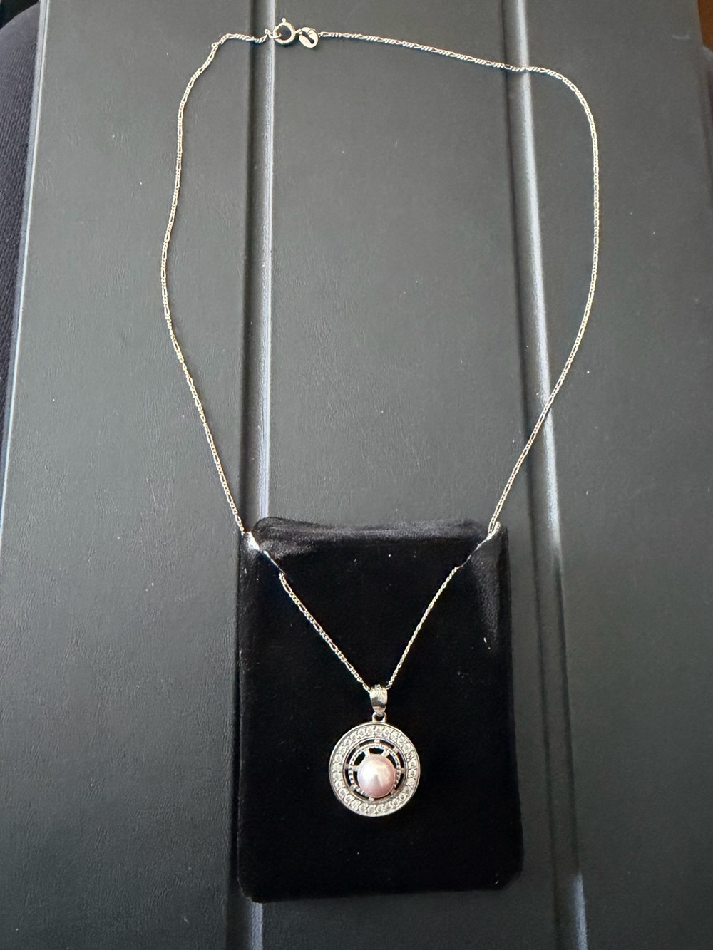 Pearl Necklace and small pearl charm